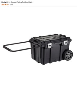 Husky 26 in. Connect Rolling Tool Box Black and 24 in. Tool Box in Black. See Pictures
