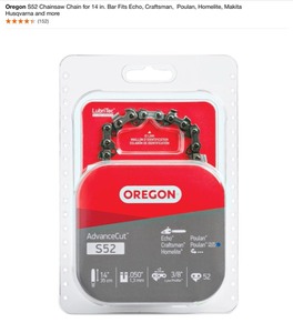 Oregon S52 Chainsaw Chains for 14 in. Bar & Oregon S62T 2-Pack Chainsaw Chains for 18 in. Bar. See Pictures
