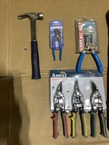 Assorted Brands of Bolt Cutter, Snips, Pliers, Hammer & More Various Conditions. See Pictures
