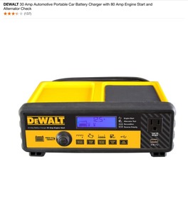 DEWALT Professional 2 Amp Automotive Battery Charger and Maintainer & 30 Amp Automotive Portable Car Battery Charger. See Pictures