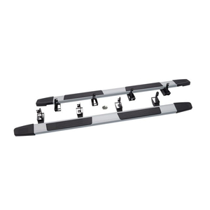 lot 705 image: NOS - Genuine GM 6 Rectangular Chrome Crew-Cab Step Bars - Fits 2019 to 2021 Chevrolet Silverado 1500 and GMC Sierra 1500 - Part No. 84016710 - NO SHIPPING