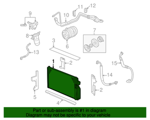 lot 734 image: NOS - Genuine GM AC Condenser - Part No. 89019239