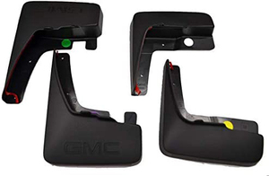 lot 898 image: NOS- Genuine GM Front & Rear Molded Splash Guard Kit - Black - Fits 2010 to 2015 GMC Terrain - Part No. 19170503