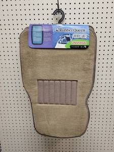 lot 737 image: NOS - Rubber Queen Universal Carpet Floor Mat Set - Beige Color - Part No. 7072