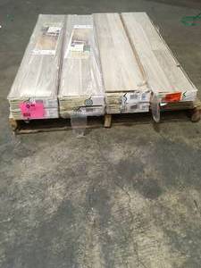 lot 4 image: 8 Boxes of Natural Hickory 7 mm Thick x 8.03 in. Wide x 47.64 in. Length Laminate Flooring (23.91 sq. ft.  case) by TrafficMaster Customer Returns See Pictures c