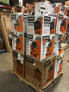 lot 9 image: Lot of Assorted Ridgid Shop Vacs Various Conditions See Pictures