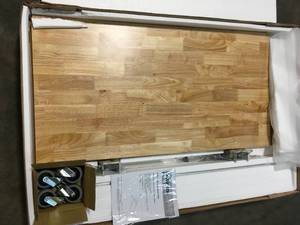lot 25 image: 46 in. Adjustable Height Work Table in White by Husky Customer Returns See Pictures