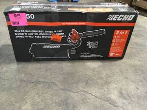 lot 31 image: 165 MPH 391 CFM 25.4 cc Gas 2-Stroke Cycle Leaf Blower Vacuum by ECHO Customer Returns See Pictures