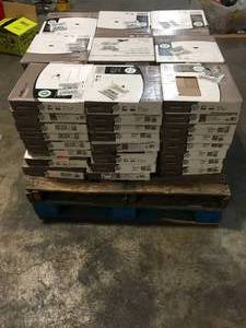 lot 37 image: 68 Boxes of Bodden Bay 12 in. x 12 in. Terra Cotta Peel and Stick Vinyl Tile (30 sq. ft.  case) by TrafficMaster Customer Returns See Pictures