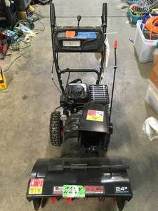 lot 41 image: 24 in. Two-Stage Gas Snow Blower with Electric Start by Legend Force Customer Returns See Pictures