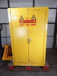 lot 7 image: Large Just Rite Mfg. Flammable Liquids Safety Cabinet - Holds Two 55 Gallon Drums