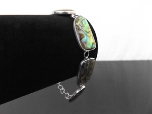 .925 Sterling Silver Abalone Bracelet
