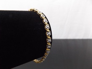 .925 Sterling Silver Diamond Accented Vermeil Bracelet