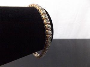 .925 Sterling Silver Diamond Accented Vermeil Bracelet