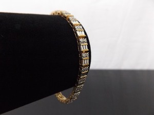 .925 Sterling Silver&nbspDiamond Accented&nbspVermeil Bracelet