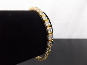 .925 Sterling Silver Zirconia Vermeil Bracelet