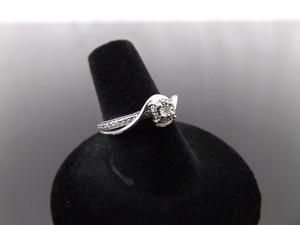 .925 Sterling Silver Diamond Accented Promise Ring Size 6.75