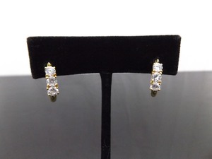 .925 Sterling Silver Zirconia Vermeil Hoop Hinged Latch Post Earrings