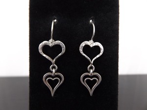 .925 Sterling Silver SILPADA Heart Dangle Hook Earrings