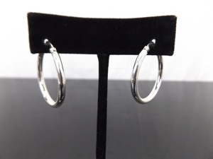 .925 Sterling Silver Hoop Hook Latch Earrings