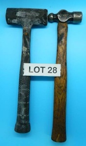 lot 28 image: Leather punches, rivet pliers, hammers, miscellaneous