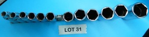 lot 31 image: Snap-on 12 in Deep Well Sockets