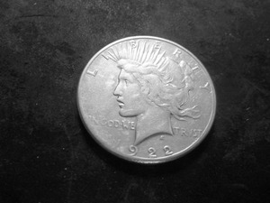 1922 S Silver Peace Dollar