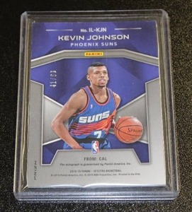 lot 11 image: 2018-19 Spectra Illustrious Legends Kevin Johnson Auto 4160  Only 60 Exist