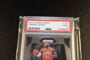 lot 17 image: 2017-18 Prizm LeBron James #191 PSA 9