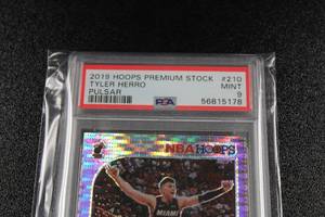 lot 25 image: 2019-20 Hoops Premium Stock Tyler Herro #210 PSA 9