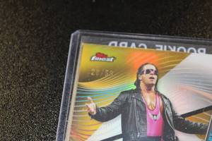 lot 39 image: 2020 Topps Finest Gold Refractor Bret Hit Man Hart #122 2050  Only 50 Exist