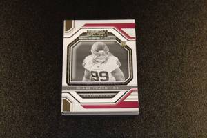 lot 50 image: 2020 Playbook Chase Young Rookie Relic Booklet 370  Only 70 Exist