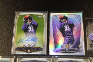 lot 56 image: 2014 Jerick McKinnon Rookie Card Lot  8 Rookie Cards