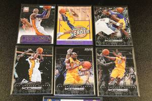 lot 63 image: Kobe Bryant Basketball Card Lot  7 Different Cards