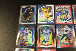 lot 82 image: Aaron Donald Football Card Lot  10 Different Cards