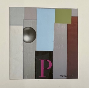lot 41 image: Framed Paper Collage Einstein University by Melvin R. Smith