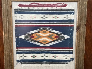 lot 29 image: Framed Antique Piece of a Navajo Textile