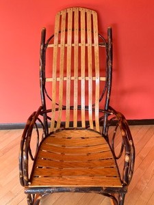 lot 14 image: Amish Made Twig and Branch Rocking Chair
