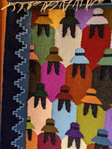 lot 62 image: Woven Peruvian Cholitas Wall Hanging