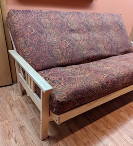 lot 63 image: Blonde Wood Futon