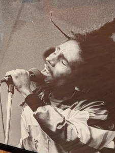lot 78 image: Framed Bob Marley Print