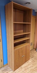 lot 112 image: Tall Wood Bookshelf
