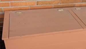 lot 125 image: Wooden Outdoor Storage Cabinet