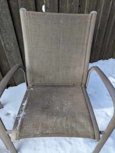 lot 126 image: Pair of Patio Chairs and Side Table
