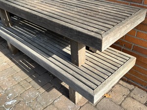 lot 232 image: Two Outdoor Wooden Benches