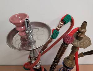 lot 223 image: Pair of Hookah Pipes