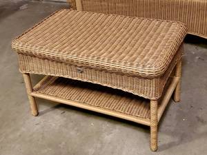 lot 194 image: (2) pc Hampton Bay Plastic Wicker Deck  Patio Set
