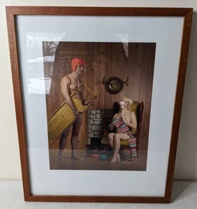 lot 58 image: Original Print of Nudeism in Minnesota by Artist Kristine Heykants