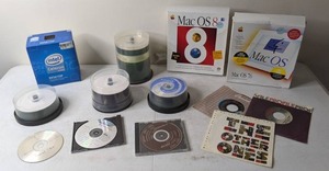 lot 60 image: Blank CD-Rs and Software Intel Celeron, MAC OS 8.1, MAC OS 7.6, and More