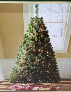 lot 28 image: Holiday Time Pre-Lit 7 Douglas Fir Artificial Christmas Tree, Multi-Lights